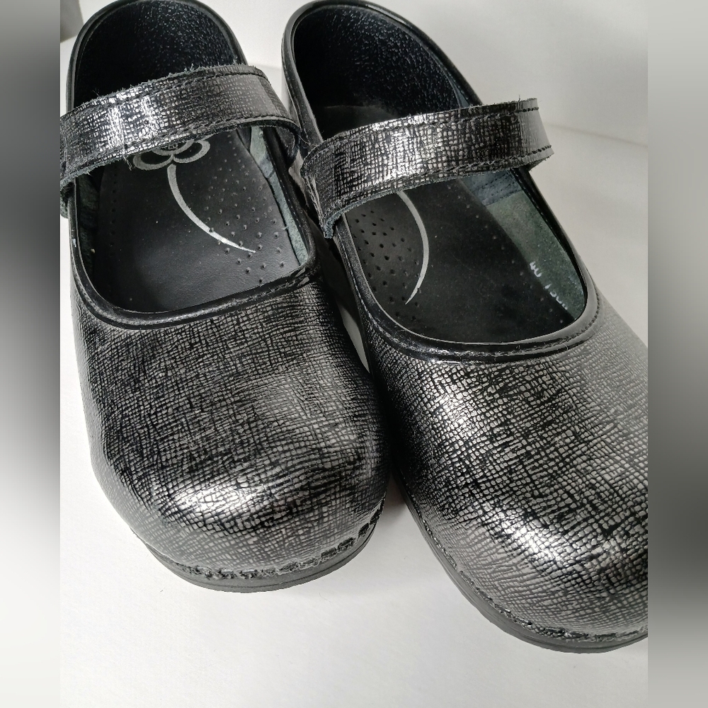 Sanita Silver Mary Jane Clogs
